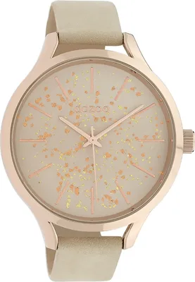 Produktbild von Oozoo Armbanduhr grau Leder C10086 Timepieces Damen Analog-Quarzuhr UOC10086