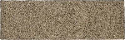 Produktbild von Handgefertigter Jute-Läufer 80 x 200 cm in Natur und Schwarz für Flur, Wohnzimmer und Innenbereich