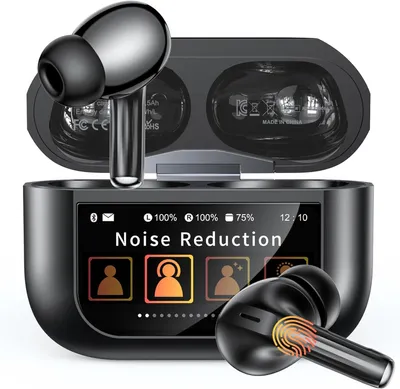 Produktbild von Bluetooth 5.4 In-Ear Kopfhörer mit Smart Touchscreen Case, ANC & ENC Geräuschunterdrückung, 48h Akku, 5 EQ Modi, HiFi Stereo, IPX7 Sport Ohrhörer