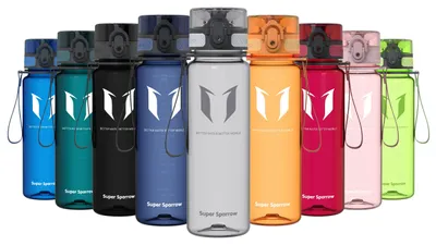 Produktbild von Super Sparrow Trinkflasche - Tritan Wasserflasche - 500ml - BPA-frei - Ideale Sportflasche - Sport, Wasser, Fahrrad, Fitness, Uni, Outdoor - Leicht, Nachhaltig