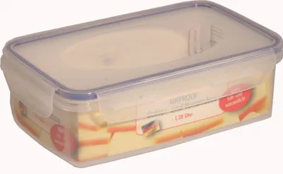 Zdjęcie produktu dla Pojemnik do przechowywania w zamrażarce Airproof 1,2 l, prostokątny.