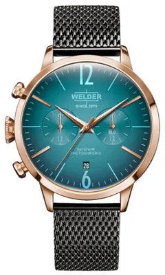 Produktbild von Uhr Wwrc812 roségold Edelstahl 42 mm Mesharmband Datumsanzeige Dual Time 5 ATM wasserdicht