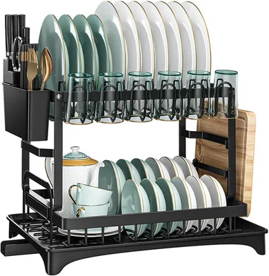 Immagine prodotto di Vaatrek - Scaffale per lavello - Organizzazione della cucina - Acciaio inossidabile - 42x30x29 cm - Nero