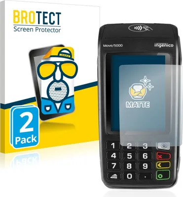 Produktbild von 2x BROTECT Schutzfolie für ingenico Move 5000 Displayschutz Displayschutzfolie Folie Matt Entspiegelungsfolie