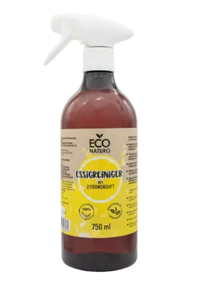 Produktbild von EcoNaturo Zitronenessig 6% 750 ml - Ein umweltfreundlicher Universalreiniger mit erfrischendem Zitronenduft
