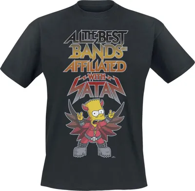 Produktbild von Die Simpsons T-Shirt Herren All The Best Bands schwarz XXL