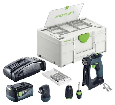 Produktbild von Festool CXS 18-Basic-Set Akku Bohrschrauber 18 V 40 Nm Brushless + 1x Akku 5,0 Ah + Schnellladegerät + Systainer
