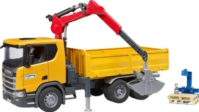 Produktbild von bruder ScaniaSuper 560R Baustellen-LKW Kran und 2 Paletten