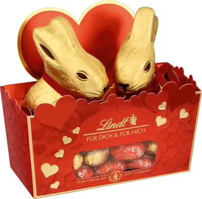 Produktbild von Lindt und Sprüngli Goldhase Osternest für Dich und für Mich 225g
