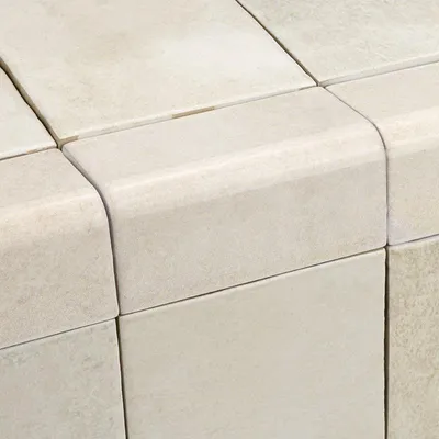 Produktbild von Fliese Keramisches Ecke Morocco Elfenbein Beige Glänzend | 4,5 x 10 cm | 1 m²/s
