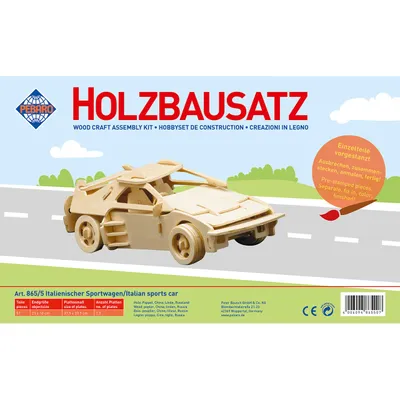 Produktbild von Pebaro Holzbausatz Italienischer Sportwagen 865-5, Holzkonstruktion, Sperrholz
