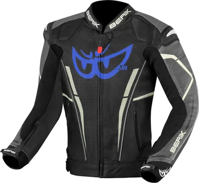 Obrázek produktu pro Kožená motocyklová bunda Berik Street Pro Evo, černá/šedá, 52