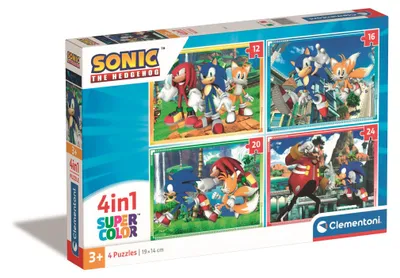 Obrázek produktu pro Clementoni Supercolor Sonic, 12 kusů, Videohra, 3 rok/roky