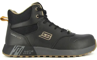 Produktbild von S.24 HOOKER S3S Sicherheitsstiefel ESD mit Glasfaser Carbonkappe und Durchtrittschutz, 47, Schwarz