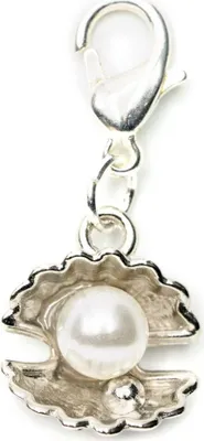 Produktbild von Auster Charm Miniblings Anhänger Bettelarmband Ozean Perlauster Perle Muschel