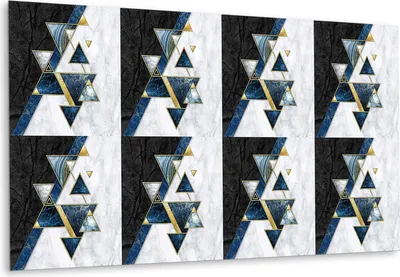 Obrázek produktu pro Geometrické Abstrakce. – Samolepicí Obklady na Zeď – PVC Nástěnné Panely – Vinylové Samolepicí Dlaždice – 3D Obklady Bez Vrtání – Nalepovací Tapety do Kuchyně a Koupelny – Samolepicí Fólie na Dlaždice – 100x50 cm