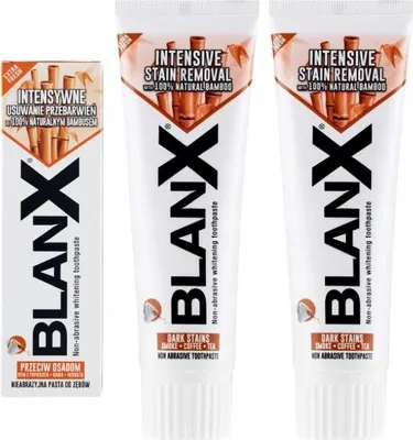 Immagine prodotto di Blanx | Dentifricio - 75 ml - 2 pezzi - Antibatterico - Ingredienti naturali - Pulizia intensiva