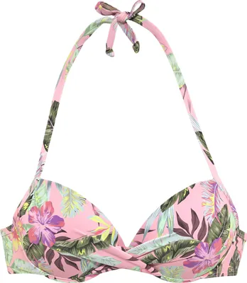 Produktbild von s.Oliver Push-Up-Bikini-Top Azalea rose-bedruckt Größe 40 Cup C