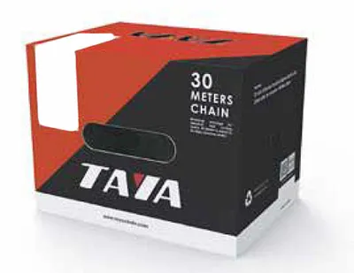 Zdjęcie produktu dla Łańcuch Taya 410h 1 2x1 8, czarny, 30 m na rolce