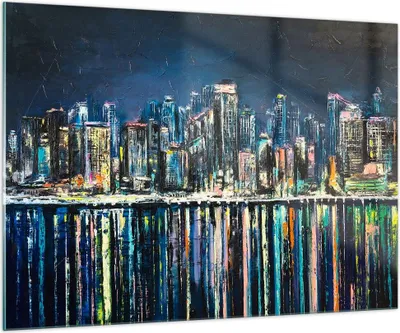 Produktbild von Bilder auf glas - Stadt Aussicht Wasser - 100x70cm - Glasbilder - Wandbilder - Kunstdruck - zum Aufhängen bereit - Wanddekoration aus Glas - Glas Bilder - Wandbild auf Glas - GAA100x70-3461