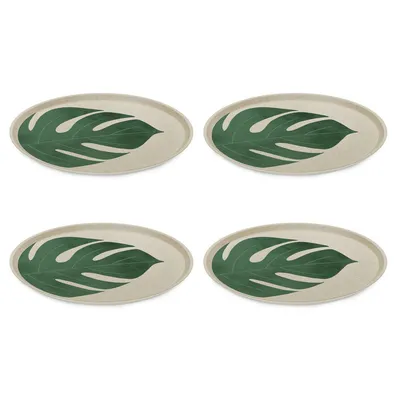 Produktbild von Große Teller 4er-Set MONSTERA, Ø 25,5 cm, nature desert, KOZIOL