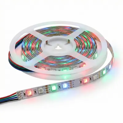 Produktbild von MasterLED LED RGB Streifen 5 m, 12V DC, SMD 5050, 60 LEDs m, 14,4 Wm, IP20, dimmbar