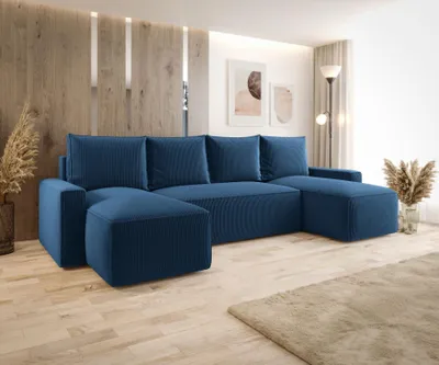 Obrázek produktu pro Rozkládací sedací souprava do U SOFTA - modrá