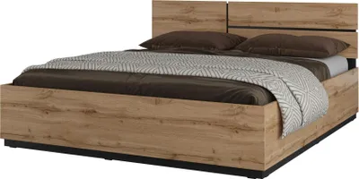 Zdjęcie produktu dla Łóżko CROSS 180x200 dąb wotan/czarne