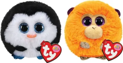 Produktbild von Ty - Stofftiere - Teeny Puffies - Waddles Penguin & Coconut Monkey