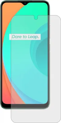 A screen protector is shown placed over a smartphone screen.