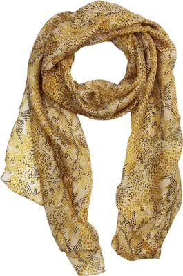 Produktbild von Seidenschal - 50 x 70 cm - gelb-braun - Animalprint - Schal aus Seide
