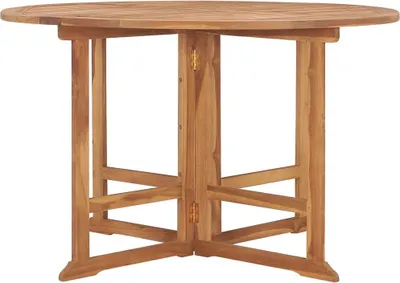 Produktbild von vidaXL Garten-Esstisch Klappbar Ø110x75 cm Massivholz Teak