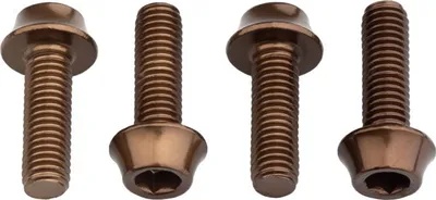 Image de Wolf Tooth vis aluminium pour porte-bidon, M5x15mm, 4 pcs, espresso