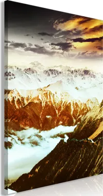 Produktbild von Italienischer Leinwand Leinwandbild - Copper Mountains (1 Part) Vertical 80x120 cm Landschaften c-C-0296-b-a
