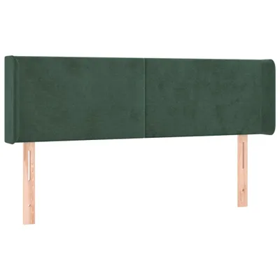 Produktbild von Kopfteil mit Ohren Dunkelgrün 147x16x78/88 cm Samt