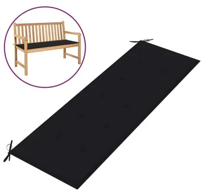 Produktbild von Gartenbank Auflage Bankauflage Sitzpolster Bankkissen für Gartenbänke und Sitzbänke Polsterauflage Outdoor Sitzkissen 100 x 50 cm Schwarz 100 x 50 x 3 cm