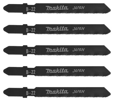 Image de Lot de 5 lames MAKITA A-85737 pour scie sauteuse (Métal, inox, alu et PVC)