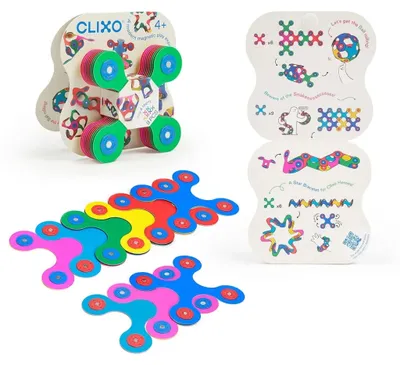 Zdjęcie produktu dla Magnetyczna gra budowlana Clixo - Tiny & Mighty (9 elementów)