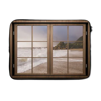 Produktbild von MuchoWow® Laptop Hülle 14 ZollDurchbruch - Meer - Steine Laptoptasche - Laptoptasche - Stoßsicher - Schutzhaube