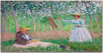 Produktbild von Coloray Küchenrückwand 120x60 Spritzschutz aus Glas - Frau mit Regenschirm Monet