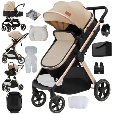 Productafbeelding van Reissysteem, lichtgewicht, opvouwbaar design, kleur: beige (V10)