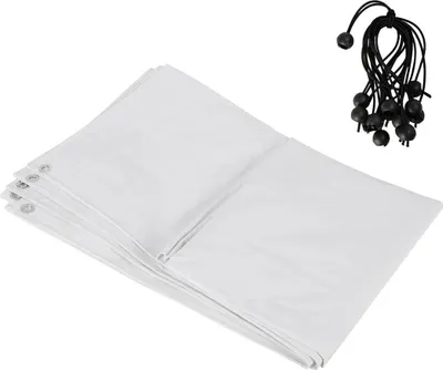 Immagine prodotto di Izrielar Copertura impermeabile per pollaio 3,43×2,0 m - Telone in PE resistente ai raggi UV con 14 cinghie elastiche, tetto di protezione antistrappo per recinti di polli, anatre e lattine