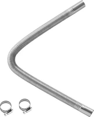 Image de SucceBuy Tuyau d'échappement flexible pour chauffage autonome, longueur 59 cm, adapté aux chauffages diesel de voiture avec 2 colliers de serrage. Tuyau d'échappement en acier inoxydable d'un diamètre de 25 mm, adapté aux réchauffeurs d'air diesel de 2 kW, 5 kW et 8 kW.