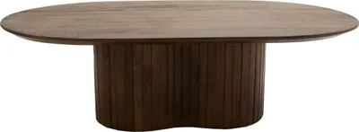 Produktbild von Couchtisch Dunkelbraunes Mangoholz - Oval - 120x70x35cm - Ava