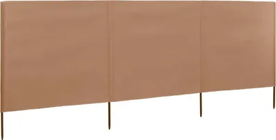 Obrázok produktu pre vidaXL 3-dielna tkanina proti vetru 400 x 160 cm Taupe