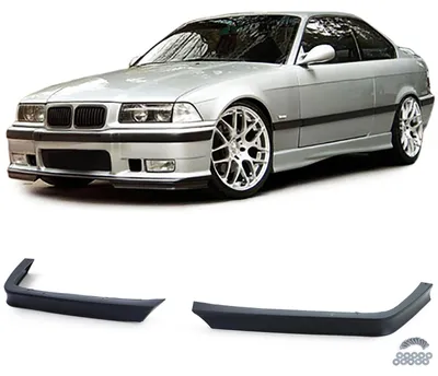 Produktbild von Front Spoiler Ecken Flaps Splitter Schwarz für BMW 3er E36 90-98 mit M-Paket