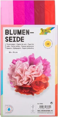 Obrázek produktu pro folia Seidenpapier, (B)500 x (H)700 mm, 20 g/qm, Mix rot