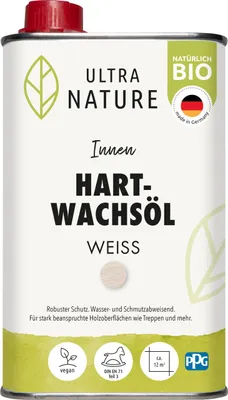 Produktbild von Ultra Nature Hartwachsöl 0,5 L weiß