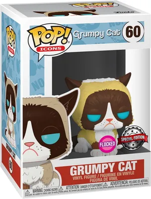 Produktbild von Grumpy Cat - Grumpy Cat 60 Special Edition Flocked - Funko Pop! - Vinyl Figur