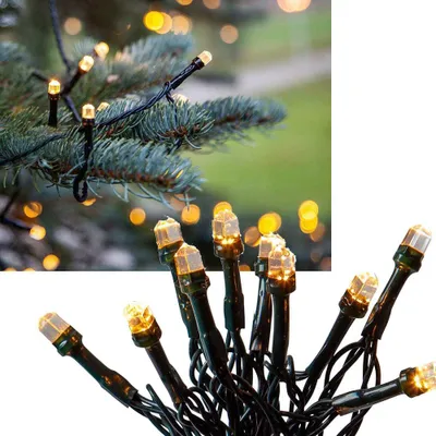 Produktbild von Eglo LED Lichterkette Diamond Star Light IP44 innen & außen Amber extra warm 200 LEDs 15m Timer-Funktion